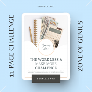 Work Less Make More Challenge to help Business Owners Stay in Their Zone of Genius